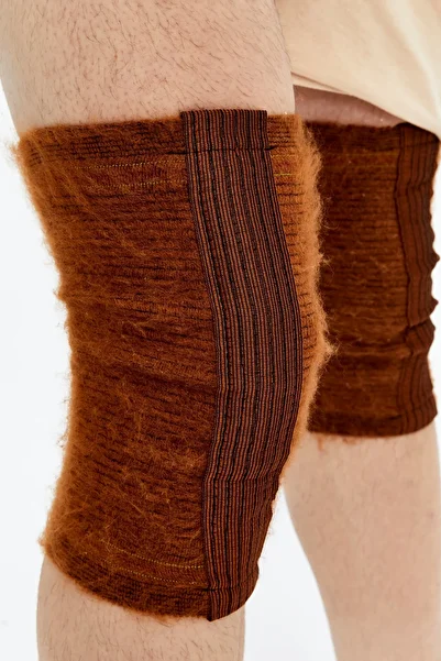miresa Camel Model Warm Knee Protector Wool Corset 2 Pieces