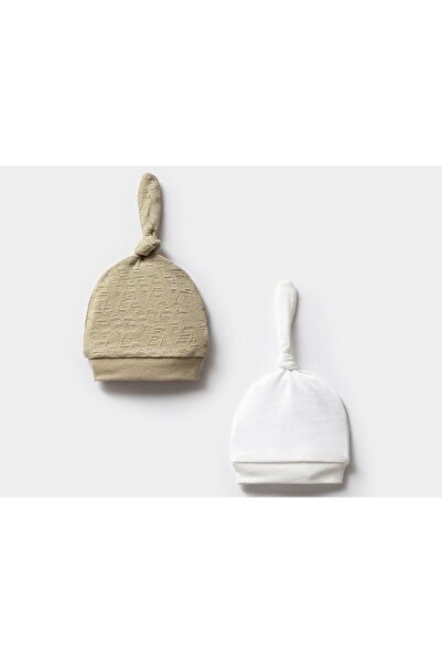 HENGAME قبعة أطفال من Moi Noi Khaki مكونة من قطعتين – إكرو وكاكي (جاكوار) – م...