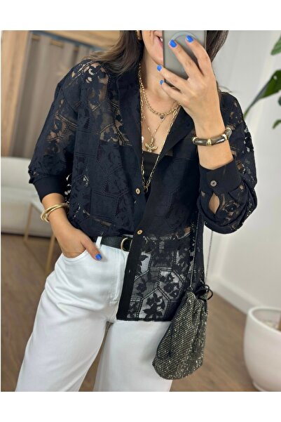 BEBE PLUS Salaş Dantel Gömlek (36-42 beden arası uygun)