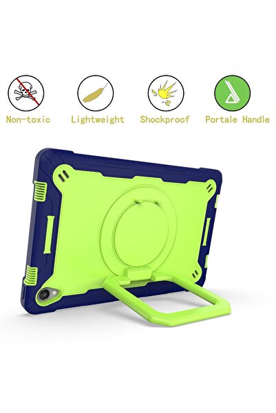 SIGLOO Apple iPad 9/8/7 Gen 10.2'' case, full protection, anti-shock, rotating stand, green-blue