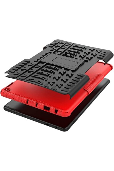 SIGLOO Husa Heavy Duty Rugged Armor pentru Samsung Galaxy Tab A7 10.4 inci black and red