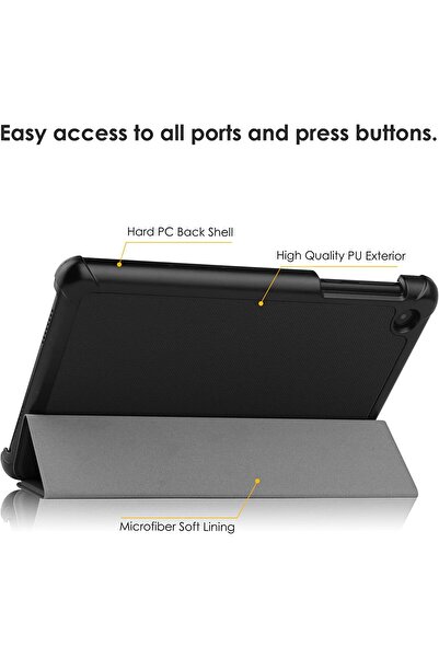 SIGLOO Husa Slim Smart Cover Trifold pentru Huawei MatePad 11 10.95 inci simple black