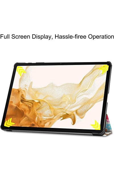 SIGLOO Husa premium Slim pentru Samsung Galaxy Tab S8 Ultra 11 inci Smart Cover Trifold Butterfly