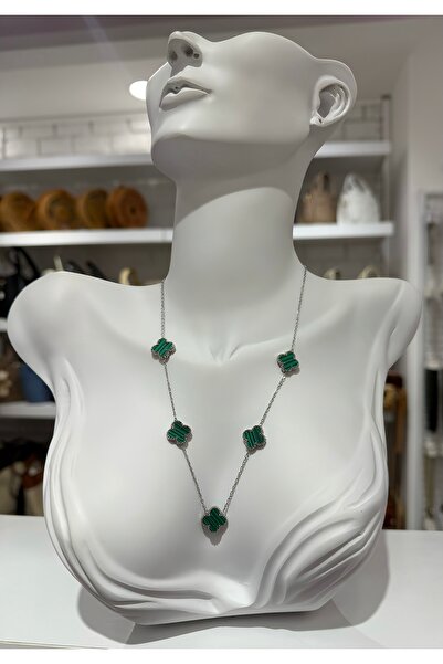 My Violet Accesssories SİLVER YONCA ÇELİK KOLYE