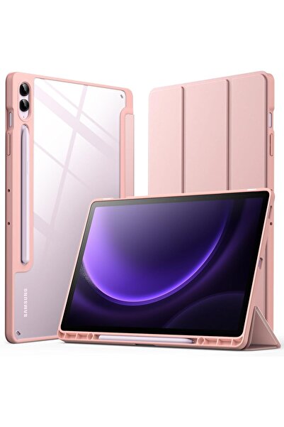 SIGLOO Husa premium Samsung Galaxy Tab S10+/S10Fe+/S9+/S9Fe+ 12.4", piele, Smart Pen, spate PC, Pink