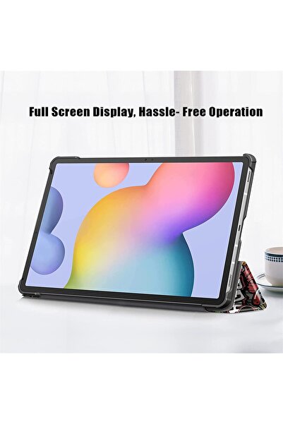 SIGLOO Husa Slim SmartCover Trifold pentru Samsung Tab S8 Plus S7 FE S7 Plus 12.4 inch graffity