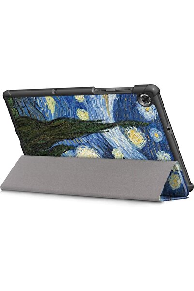SIGLOO Husa premium pentru Samsung Galaxy Tab S8 S7 11 inci Slim Trifold abstract painting