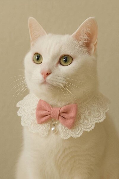 STEELVA İncili Papyonlu Kedi Kıyafeti (boyunluk)