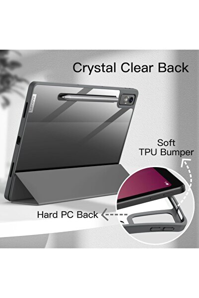 SIGLOO Husa premium Lenovo Tab P12/Idea Tab Pro 12.7'' policarbonat, suport Smart Pen, Black