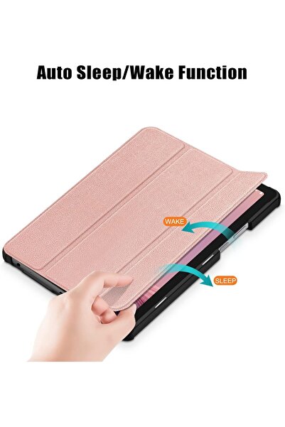 SIGLOO Husa Slim Sigloo, Smart Cover, Trifold, pentru tableta Lenovo Tab M9, TB-310FU, 9 inch, Rose Gold