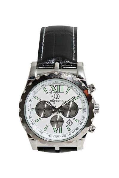Olivera Men Chronograph Leather Analog Watch OG423