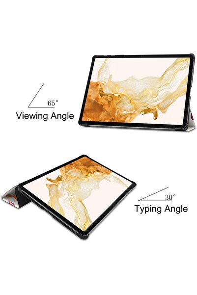 SIGLOO Husa Slim SmartCover Trifold pentru tableta Samsung S8 Plus S7FE S7Plus 12.4 inci butterfly