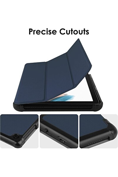 SIGLOO Husa Slim Sigloo, Smart Cover, Trifold, pentru tableta Huawei MediaPad T3 10, 9.6 inch, Dark Blue