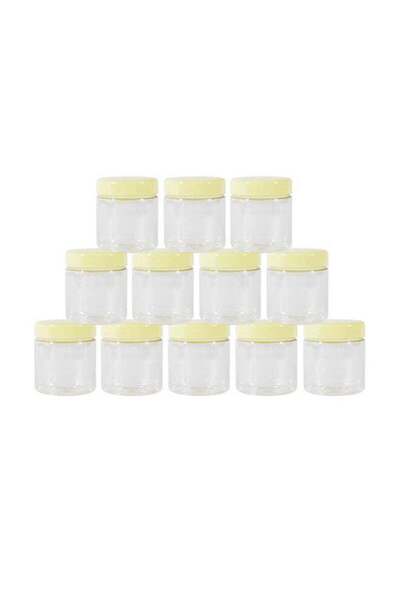 Generic Sunpet 12-Piece Plastic Jar Set Clear/Yellow