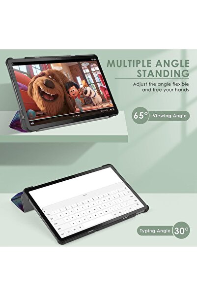 SIGLOO Husa Slim Smart Cover Trifold pentru Lenovo Tab M10 Plus 10.6 inci premium simple black