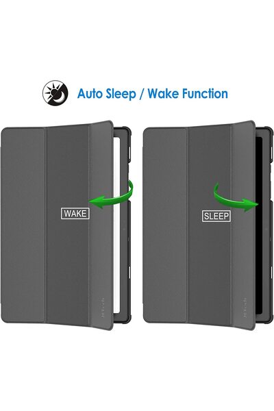 SIGLOO Husa Slim Smart Cover Trifold pentru Samsung Galaxy Tab A8 10.5 inci premium grey