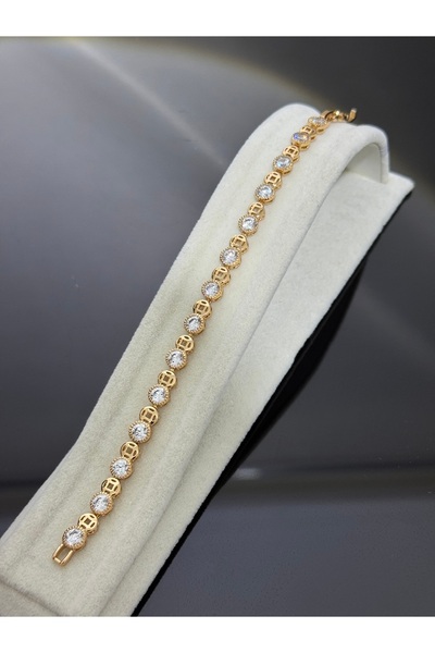 XUPING JEWELRY 316L zirkon taşlı gold çelik bileklik paslanmaz kararmaz