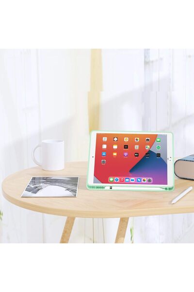SIGLOO Premium case for iPad Air 5/4 10.9", synthetic PU, PC back, Smart Pen, shockproof, Green