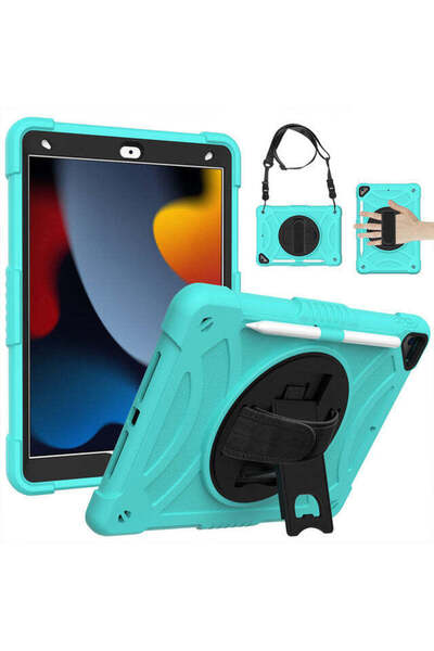 SIGLOO Husa protectie tableta, JeiibrZui, Compatibila cu Apple iPad 10.2", Albastru/Negru