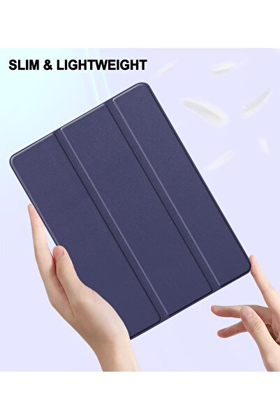SIGLOO Husa premium Slim Smart Cover Trifold pentru iPad Air3 iPad Pro 10.5 inci dark blue