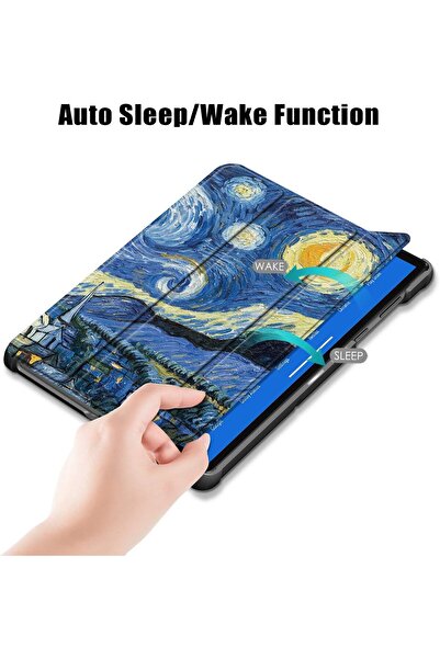 SIGLOO Husa premium Slim Smart Cover Trifold pentru Lenovo Tab M10 Plus 10.6 inci abstract