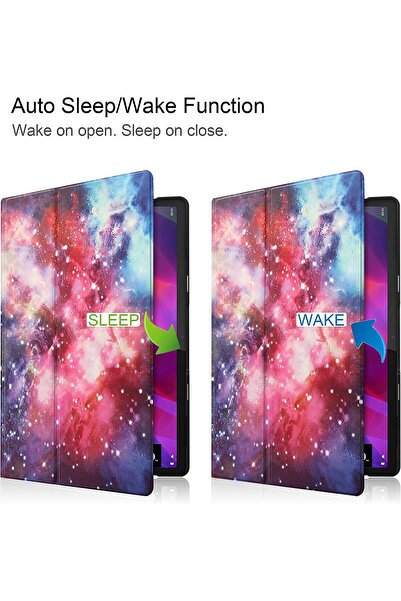 SIGLOO Husa Smart Cover, Sigloo, pentru tableta Lenovo Yoga Tab 13 YT-K606F 13 inch, Model Galaxy