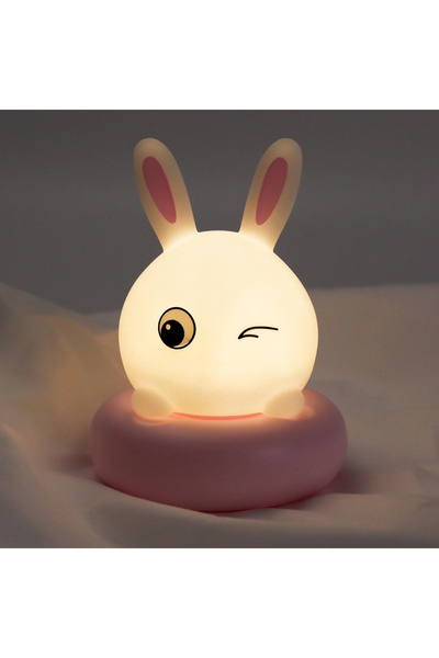 OEM Lampă de noapte reîncărcabilă din silicon, Iepuraș