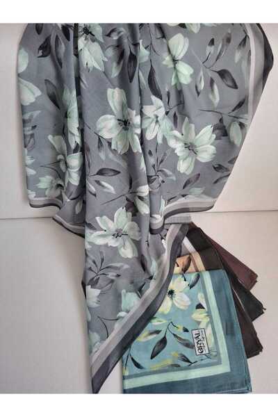 Guzeka Floral Scarf (Italian Stitch) - Pine Green