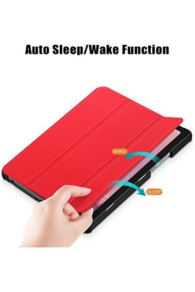 SIGLOO Husa premium Slim Smart Cover Trifold pentru Lenovo Tab M8 HD 4th Gen 8 inci red