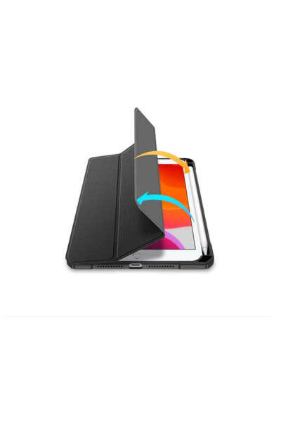 SIGLOO Husa premium iPad Mini 7/6 8.3" piele sintetica, suport Smart Pen, spate PC, Black