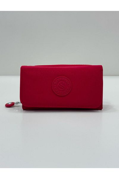 H&D COLLECTİON Women's Zippered Multi-Compartment Card Compartment Wallet Srg