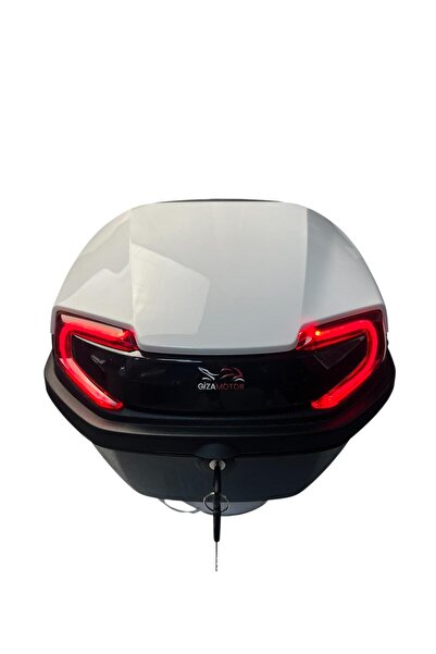 GİZA MOTOR Işıklı- Sırt Dayamalı Motosiklet Arka Çanta 33 Lt Kapasite Metalik...