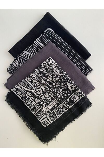 poloist 4 Mixed Patterned Cheesecloth Writing