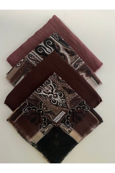 poloist 4 Mixed Patterned Cheesecloth Writing