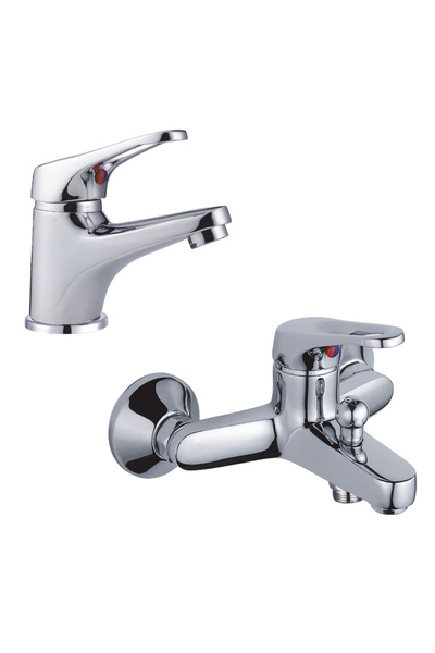La brocca SIENA LOT2 sink + bathtub faucet set, Single lever, Slim design, Water saving, Silent