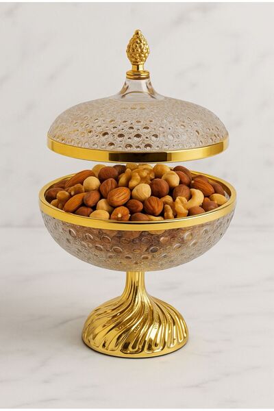 ALMASA dessert plate with lid
