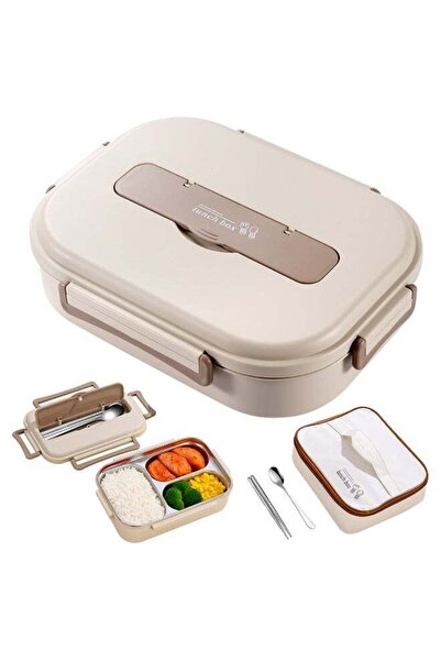 Generic Lunch Box,1200ml Stainless Steel Bento Box,Versatile 3-Compartment Po...