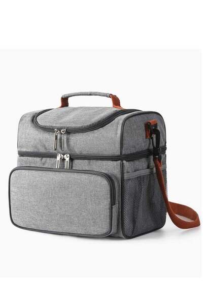 Generic WEYOUNG Lunch box bag, bento bag, double-layer large size, refrigerated picnic bag, insulated, leak