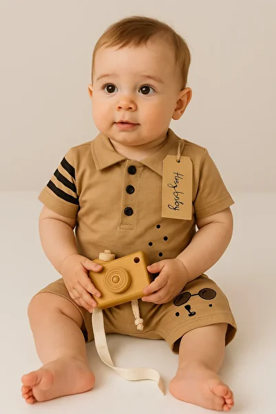 By Murat Bebe Polo Neck Racket Detailed Baby Set