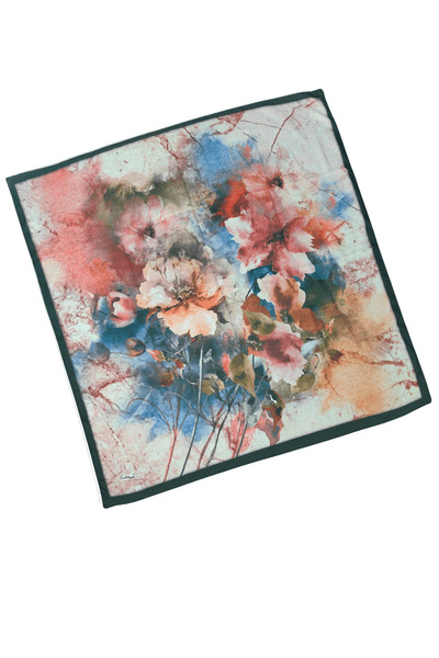 mim eşarp Eșarfă din bumbac cu model de flori Enba 90x90 cm