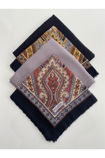 poloist 4 Mixed Patterned Cheesecloth Writing