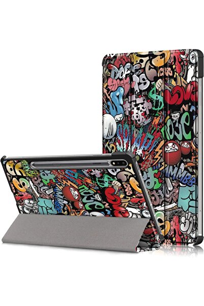 SIGLOO Husa Slim SmartCover Trifold pentru Samsung Tab S8 Plus S7 FE S7 Plus 12.4 inch graffity
