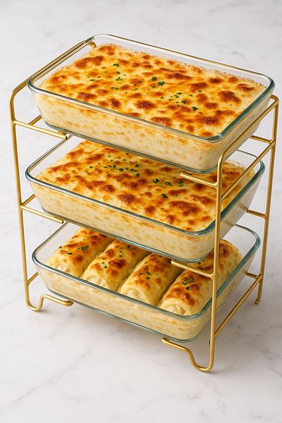 ALMASA Set with 3 rectangular Pyrex trays