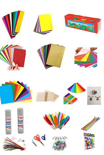 Faber Castell Anasınıfı Okul Kırtasiye Seti Anaokulu Okula Dönüş Seti Şönil, Ponpon, Eva, Oyun Hamuru vb.