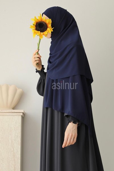 ASİLNUR Elif Büyük Boy Şal 70x220 Lacivert