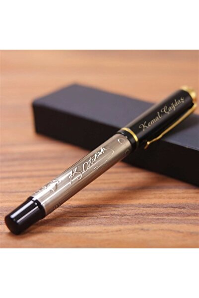 nesnelgift Isme Özel Atatürk Imzası Kabartmalı Roller Kalem