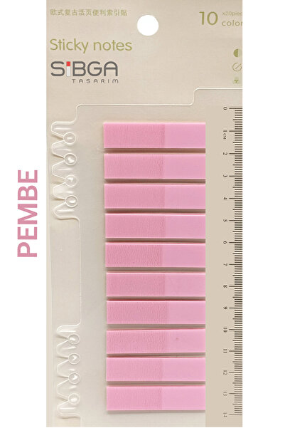 sibga tasarım Şeffaf Pembe Renkli Postit Post-it Post It. Kitap Ayracı Ayraç ...