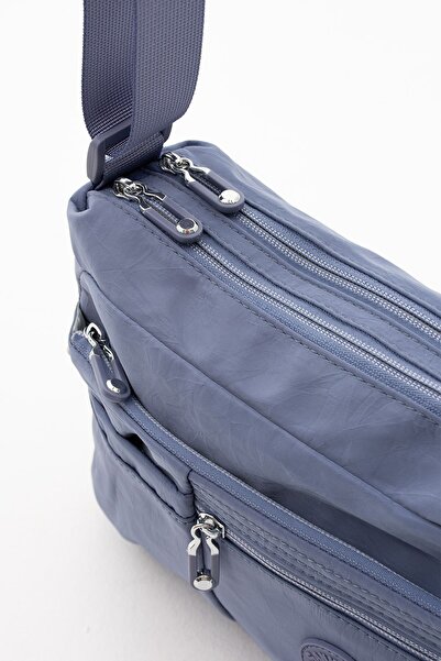 H&D COLLECTİON Geantă de umăr cu curele încrucișate de culoare albastră, rezistentă la apă, cu mai multe compartimente