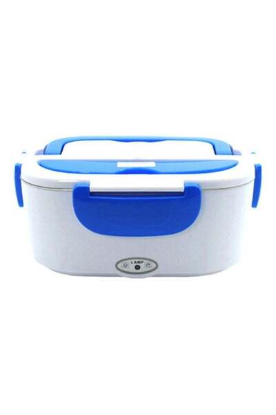 Generic Portable Electric Lunch Box White/Blue 24.5x11x11cm