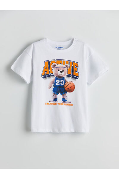 LC Waikiki Quality Parts from Celebi Store |   Crew Neck Bear Teddy Printed Boys' Shorts Pajamas…